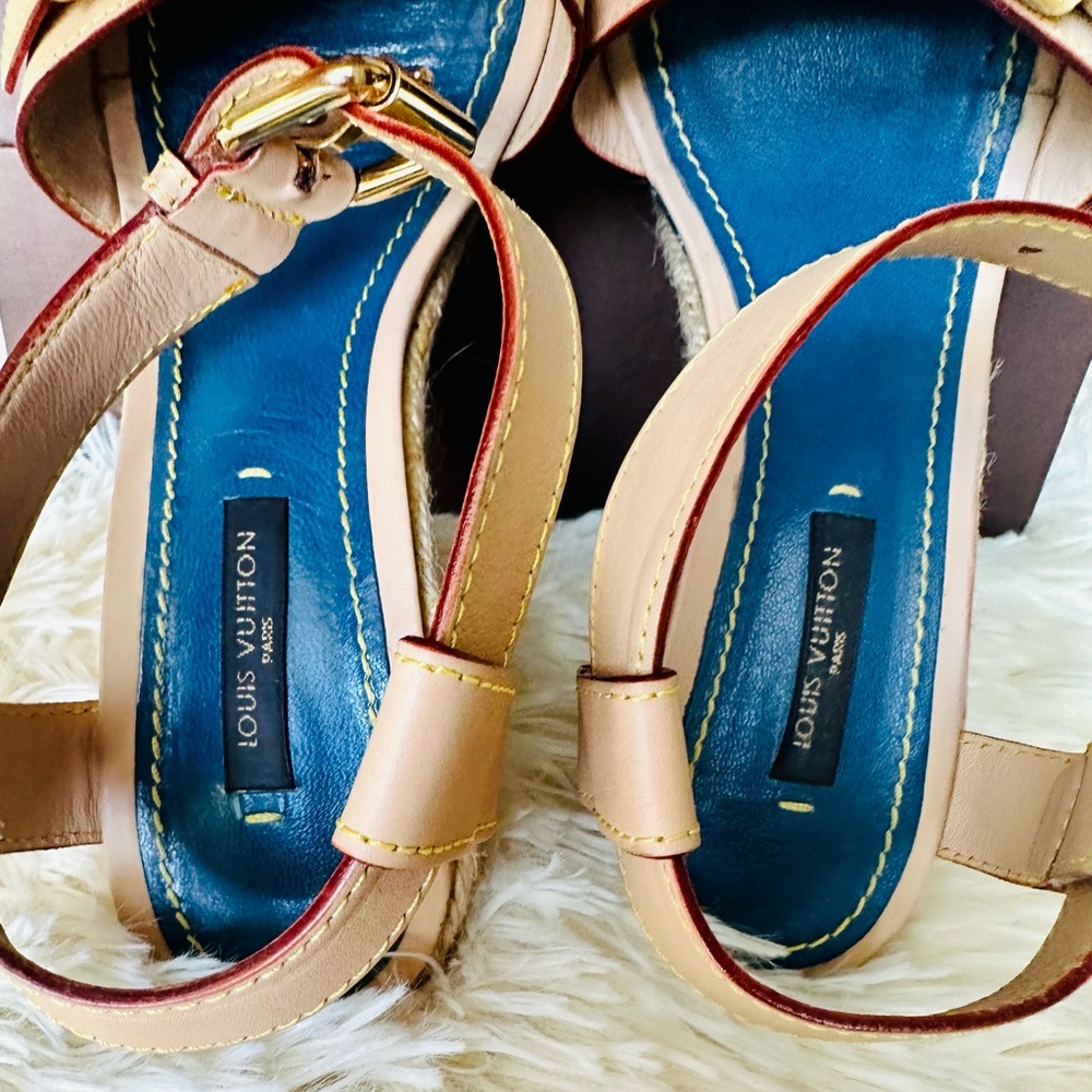 Authentic Louis Vuitton Wedge Sandals - Picture 10 of 12